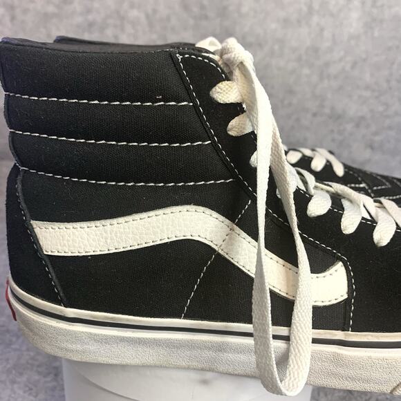 Vans Sk8 Hi Black White Suede High Top Sneakers, Men’s 6.5, Women’s Size 8
